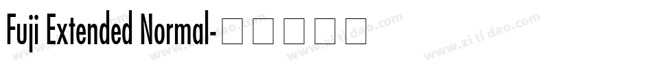 Fuji Extended Normal字体转换